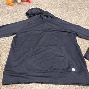 Vuori Navy Blue Hoodie with Front Pocket